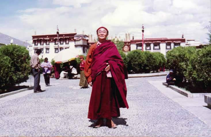 Rinpoche in front of Jokhang Temple, Lhasa