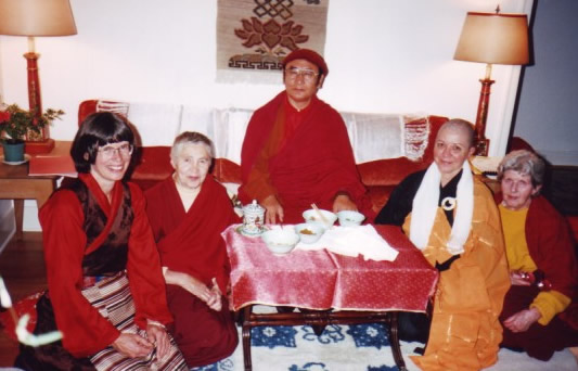 Rinpoche with Rigdzin Khandro and guests